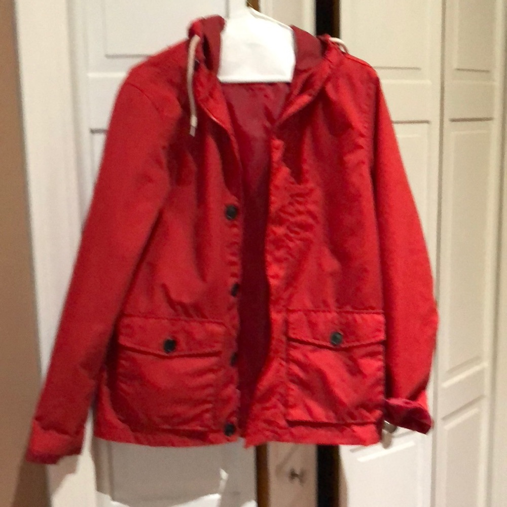 Red men’s windbreaker
